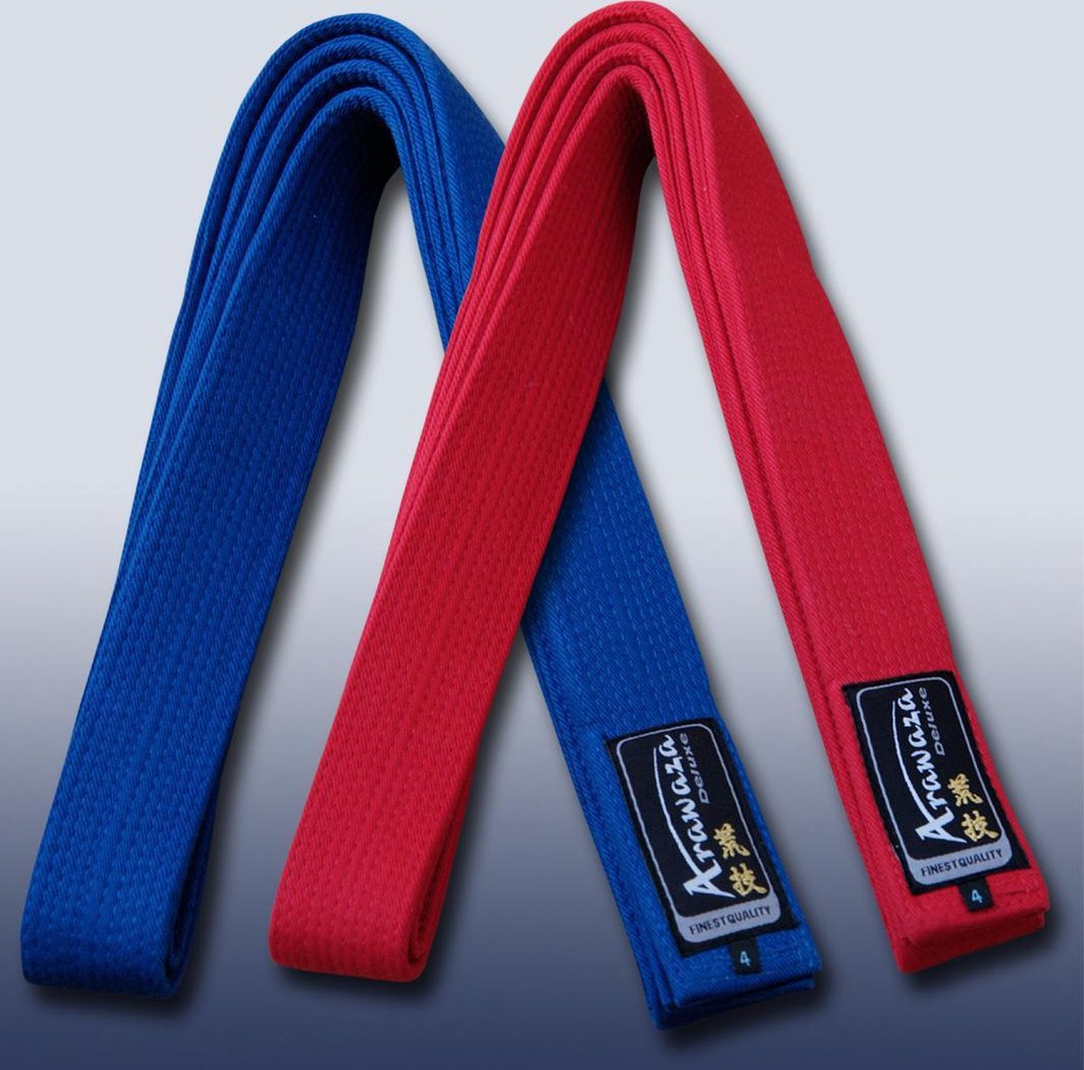 Karate-band voor kata (competitie) Arawaza | rood & blauw - Product Kleur: Blauw / Product Maat: 220