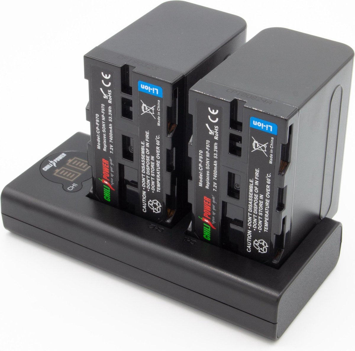 ChiliPower NP-F970 Sony USB Duo Kit - Camera accu set
