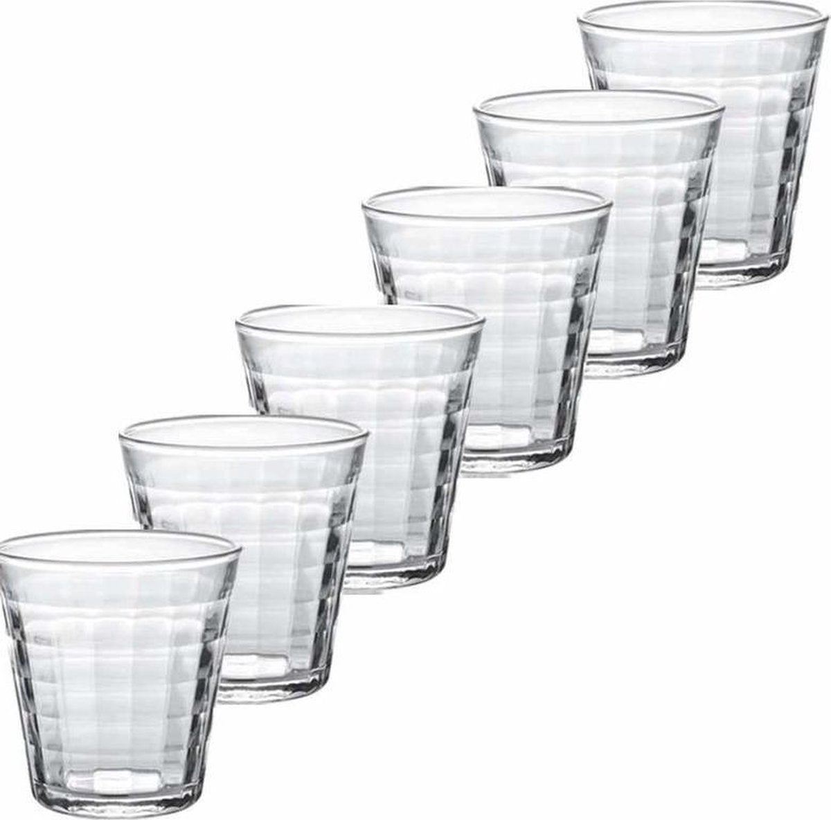 6x koffie/espresso glazen Prisme transparant 170 ml - Espresso glazen  van glas 170 ml