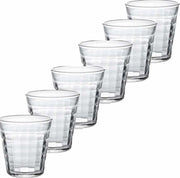 6x koffie/espresso glazen Prisme transparant 170 ml - Espresso glazen  van glas 170 ml