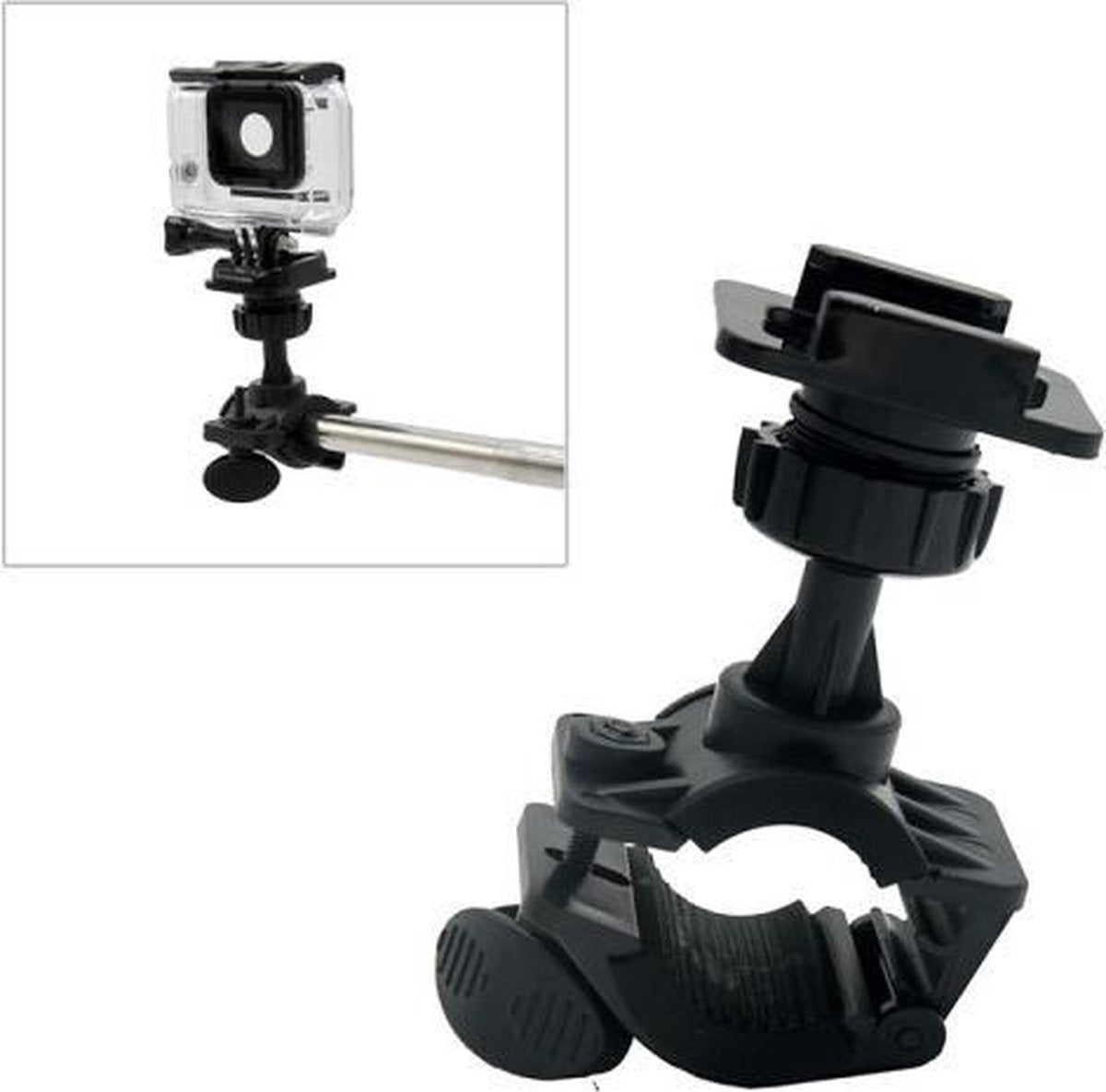 PRO SERIES Stuurhouder Adapter Mount Geschikt  voor GoPro / DJI OSMO / INSTA360 en Sports Action Cameras