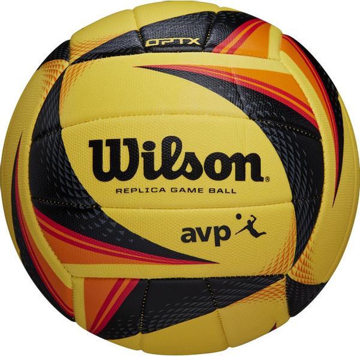 Wilson AVP OPTX Replica Beachvolleybal - geel/zwart - maat 5