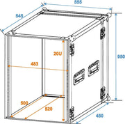 ROADINGER Rack Profi 20U 45cm