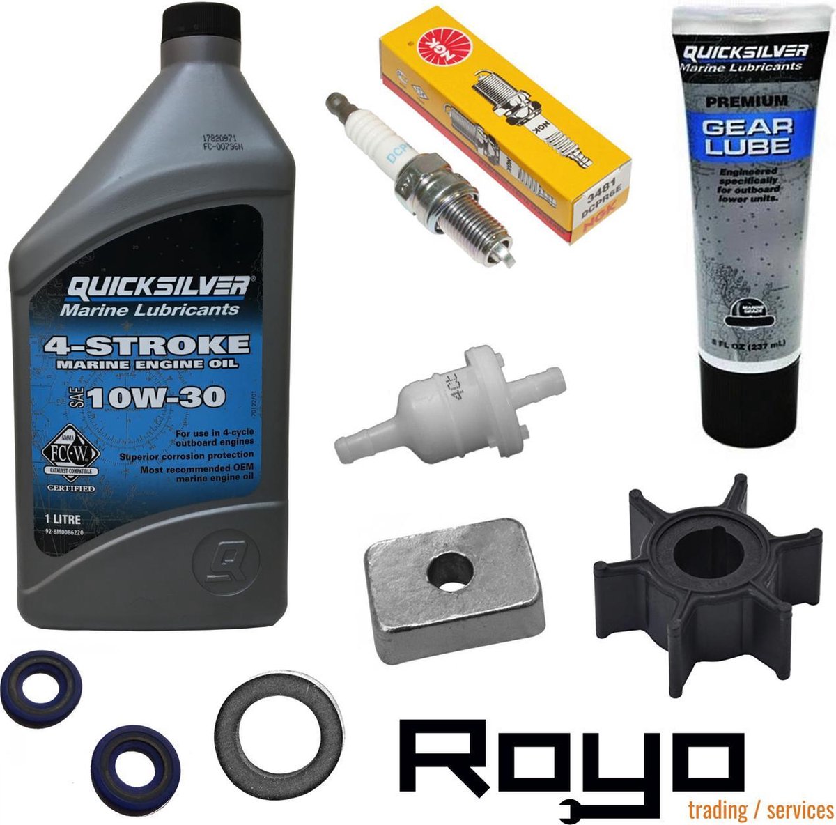 Mercury Tohatsu onderhoud set 4/5/6 pk 4Takt Bouwjaar 1999-2018
