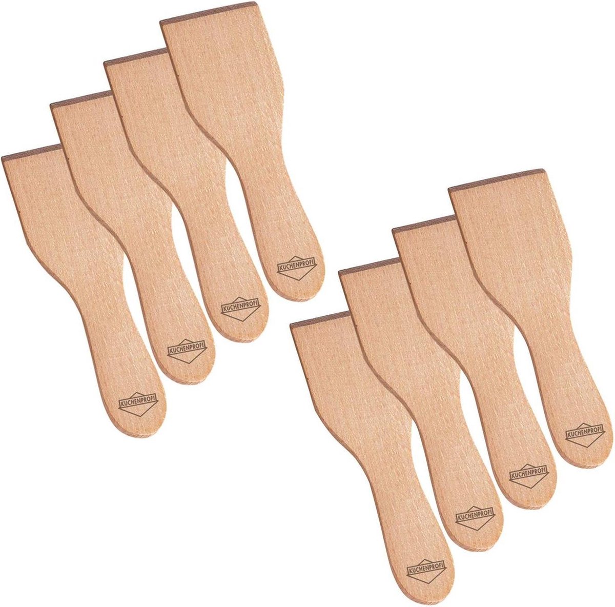 Gourmet spatels beukenhout 13x4cm set van 8 | Raclette spatels van duurzaam materiaal | Ideaal voor een avond gourmetten