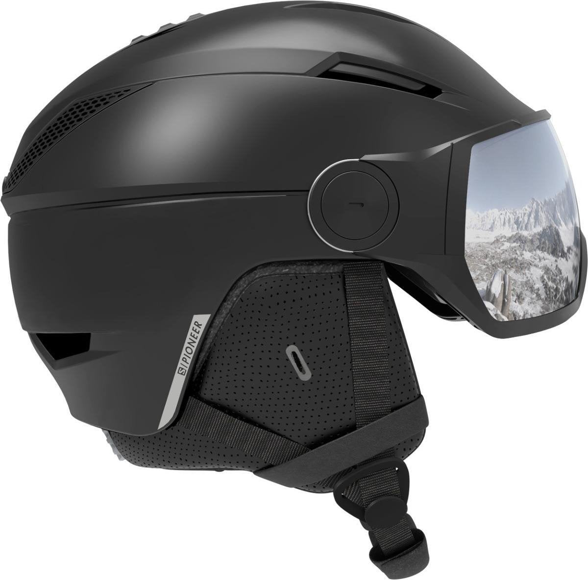 Salomom Pioneer Vizierhelm - Uitgebreide Bescherming - Optimale Vizier Integratie - Zwart/Silver - Large