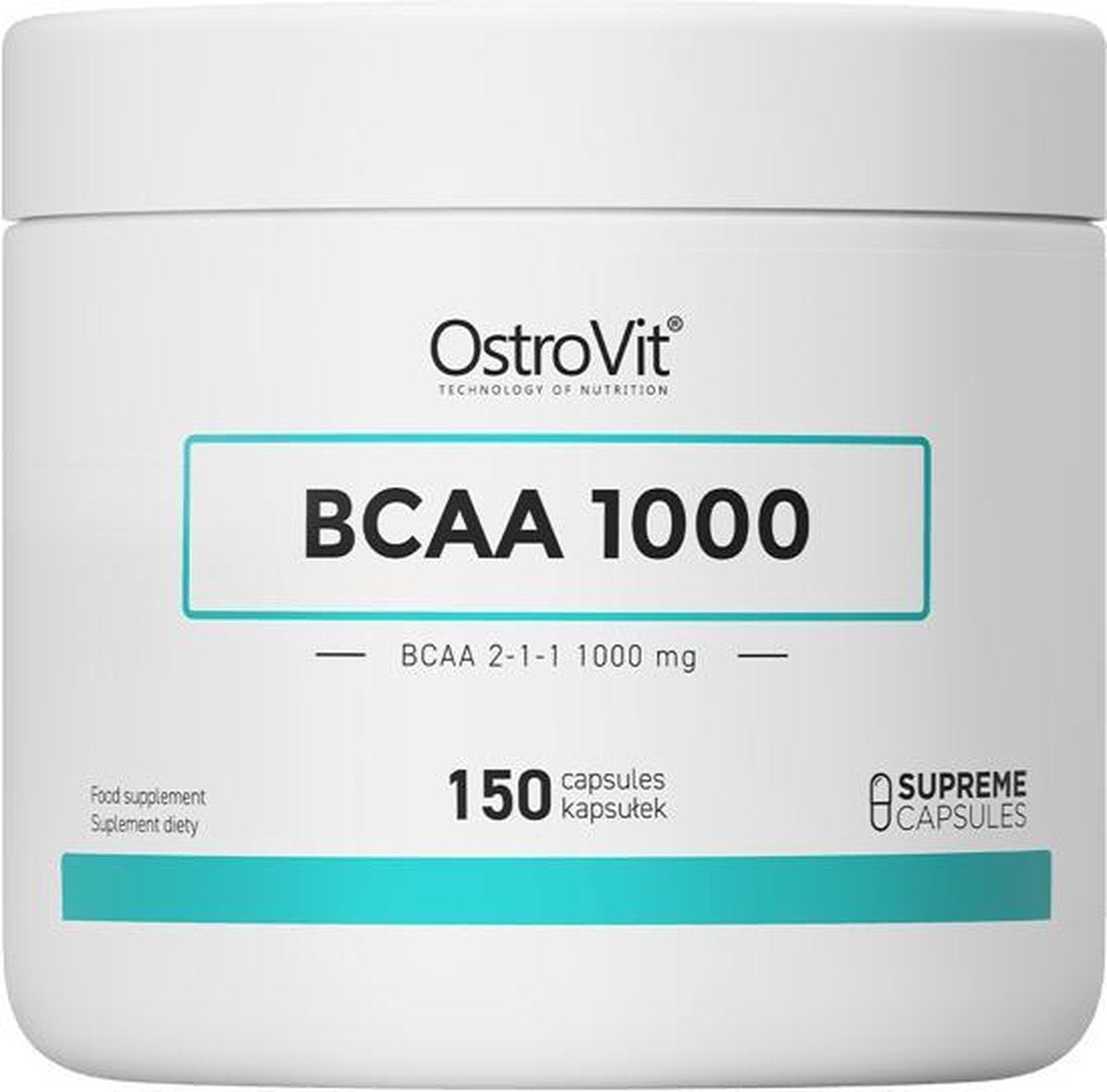 Aminozuren - BCAA 150 Capsules Ostrovit -  + GRATIS Pill Box