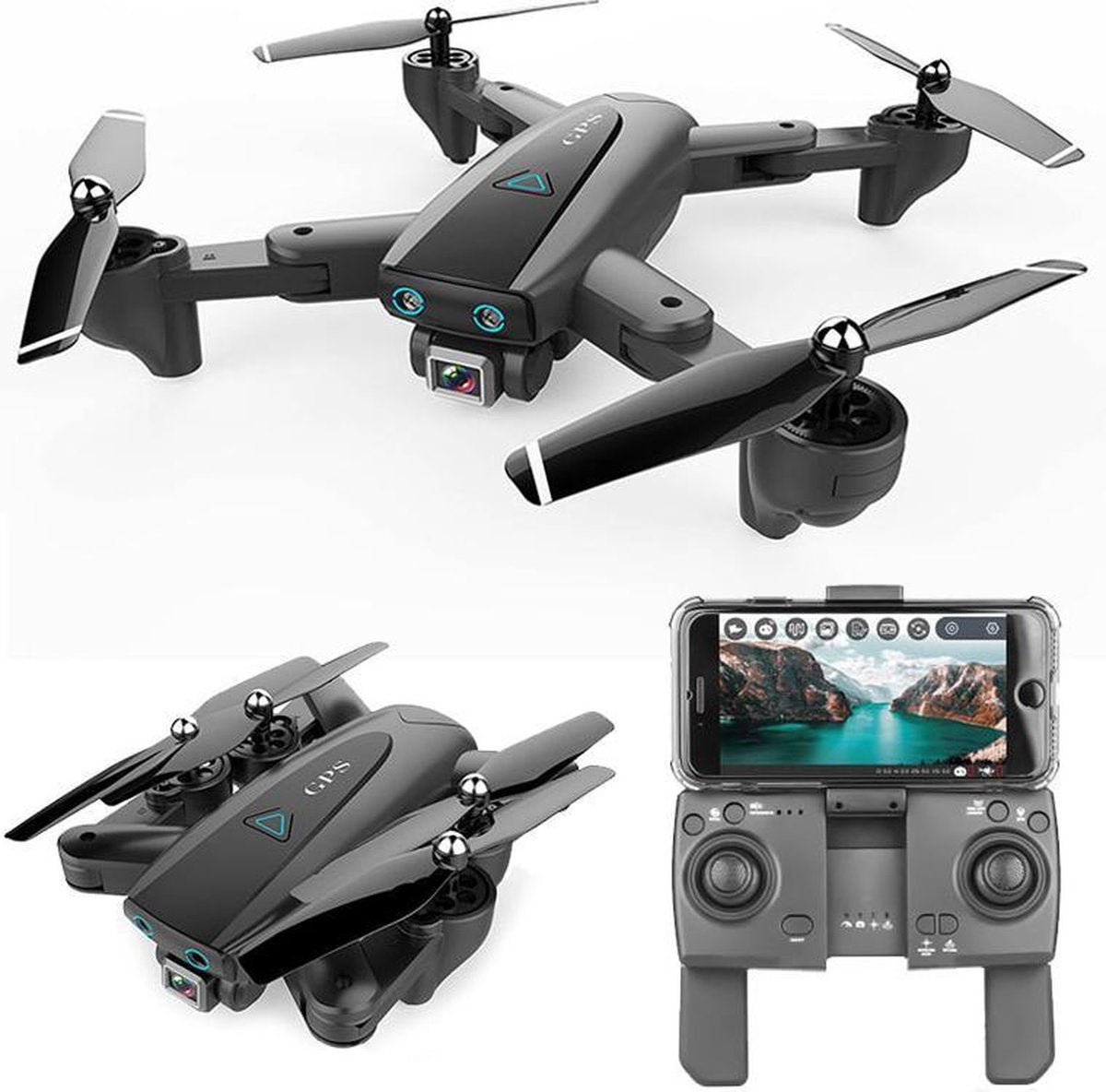 LUXWALLET TT GPS Drone – Remote control – GPS 5Ghz – Drone – 4K Film – Record – Opnemen – Autolock Person – Anti Jamming - Foto - Mobiel + Afstandsbediening