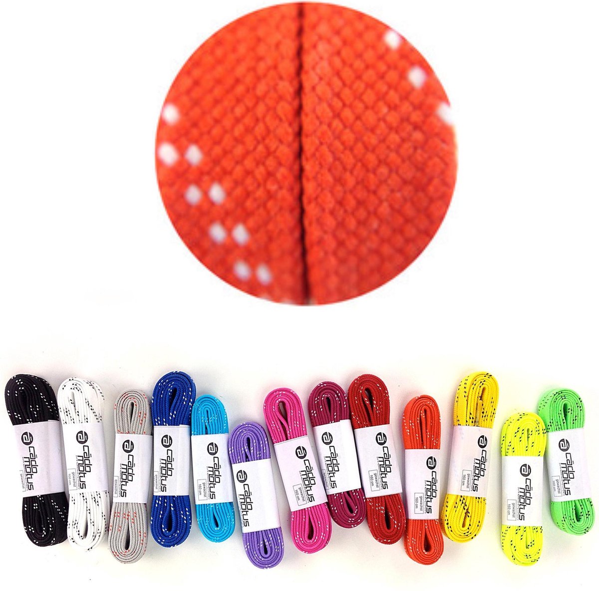 Cádomotus Wax Veters Oranje 160cm | Sportveter voor oa Sportschoenen