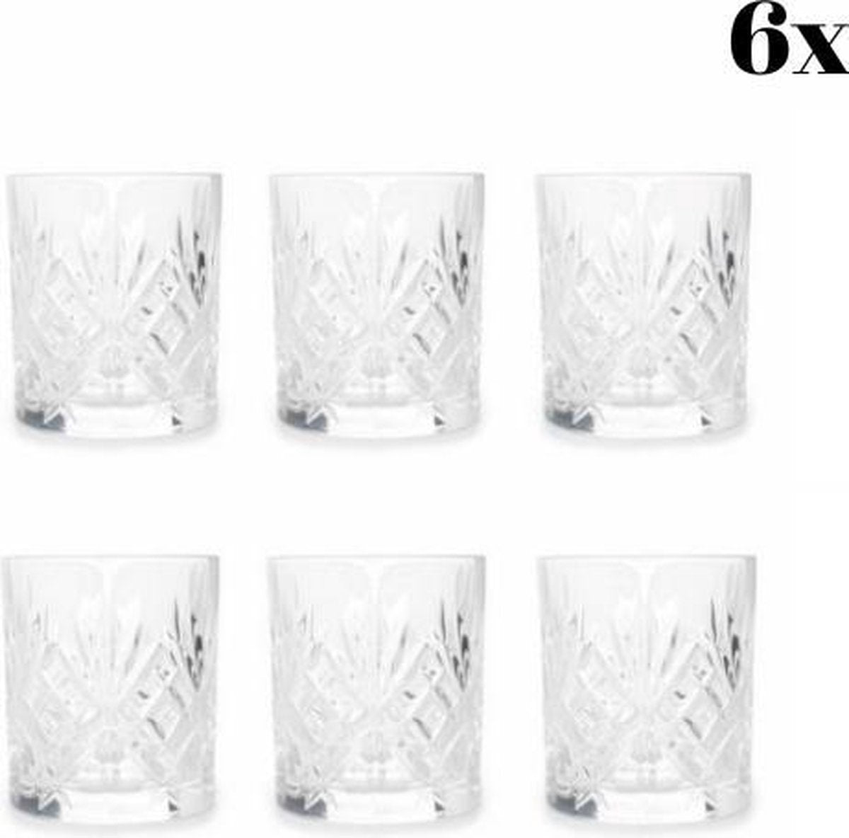 Orange85 - Whiskey glazen set - 6 Stuks - 78 x 85 mm