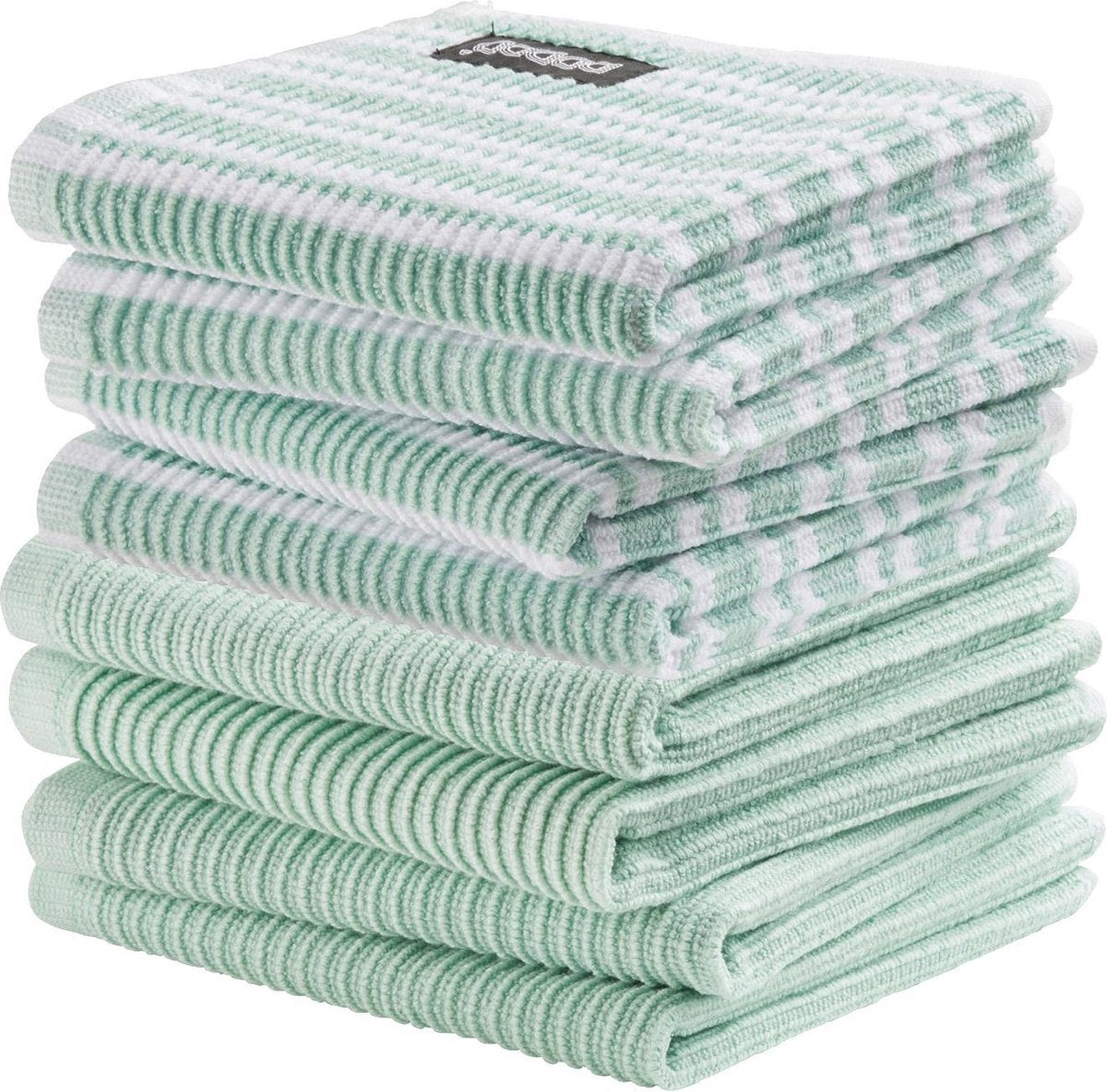 DDDDD combiset vaatdoek basic (4 stuks) + classic (4 stuks) pastel green