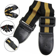 Professionele Verstelbare Stevige Gitaarband - Gitaarbanden - Guitar strap Band -  Gitaarriem - Gitaar Riem - Bas Elektrische Akoestische Klassieke Gitaar - Verstelbaar - Nylon - Geel