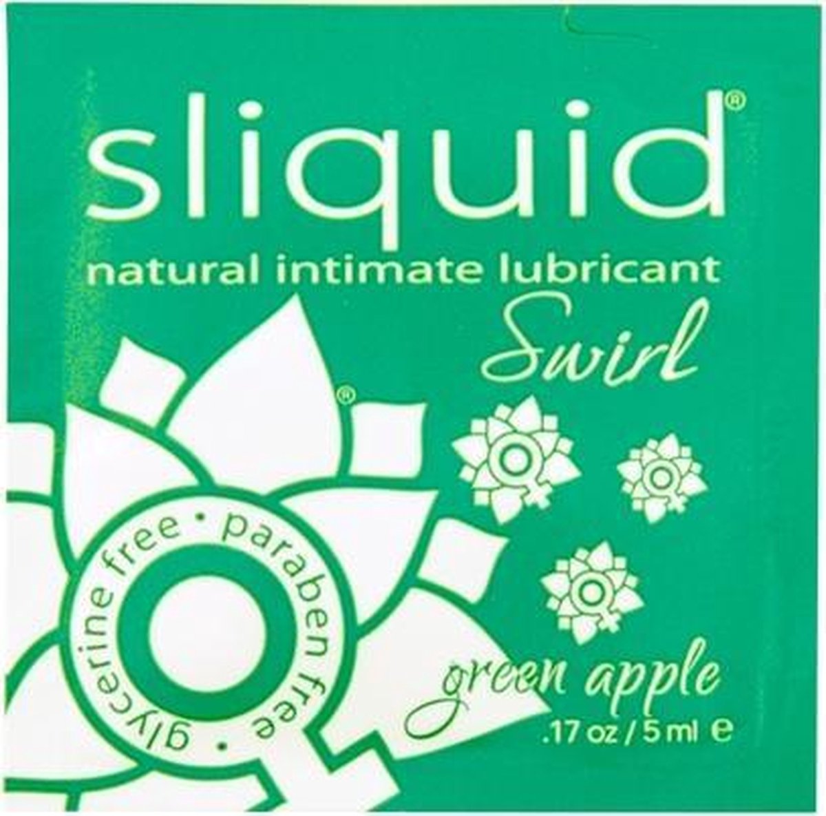 Naturals Swirl Glijmiddel Kussen Groene Appel 5 ml Sliquid 173