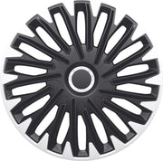 Autostyle Wieldoppen 16 inch Quantum Pro zilver/zwart - chroom ring