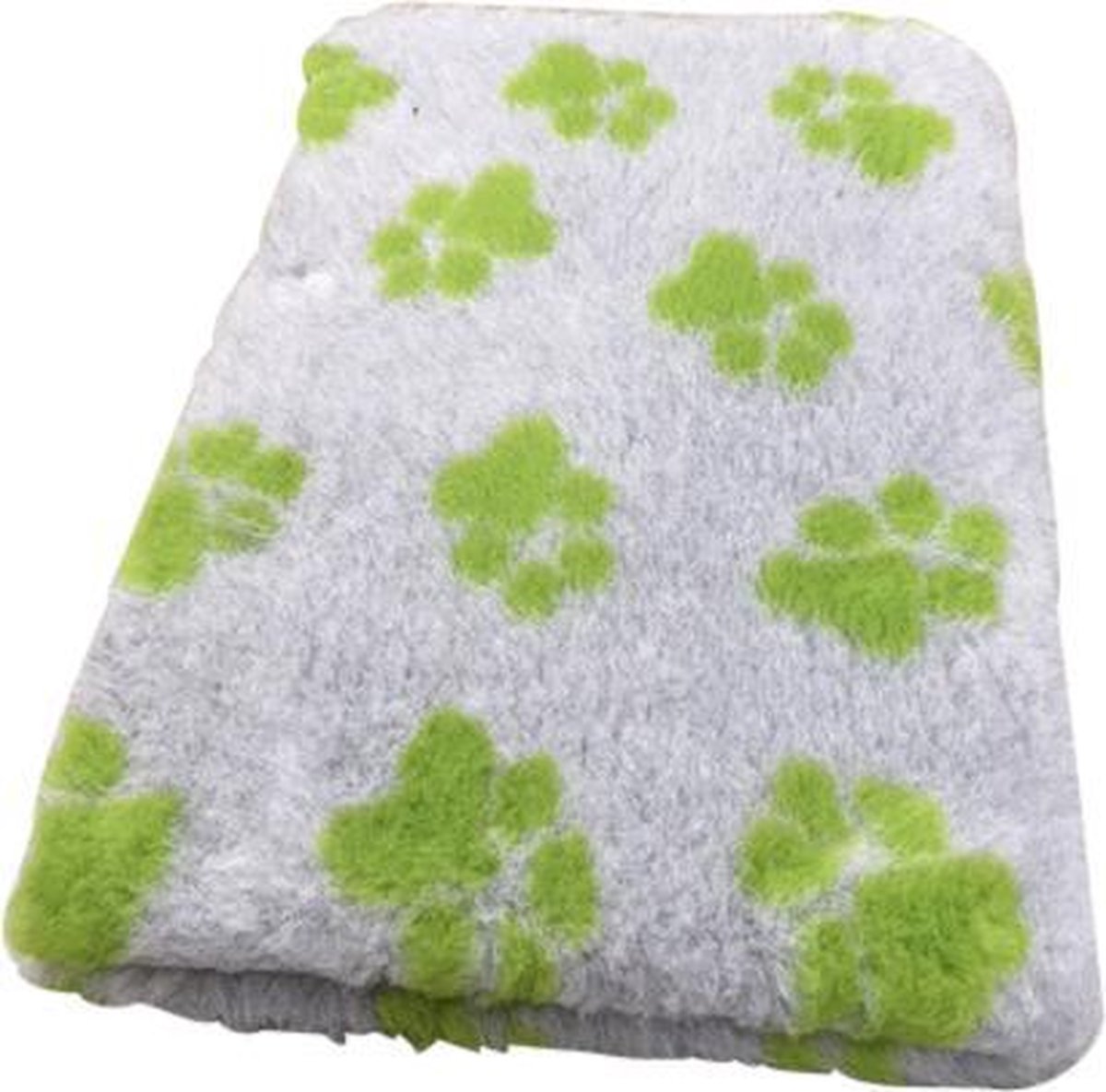 Vetbed Xtra Soft - 2 kleur Big Paw- Grijs Limegroen latex anti-slip 100 * 75 cm