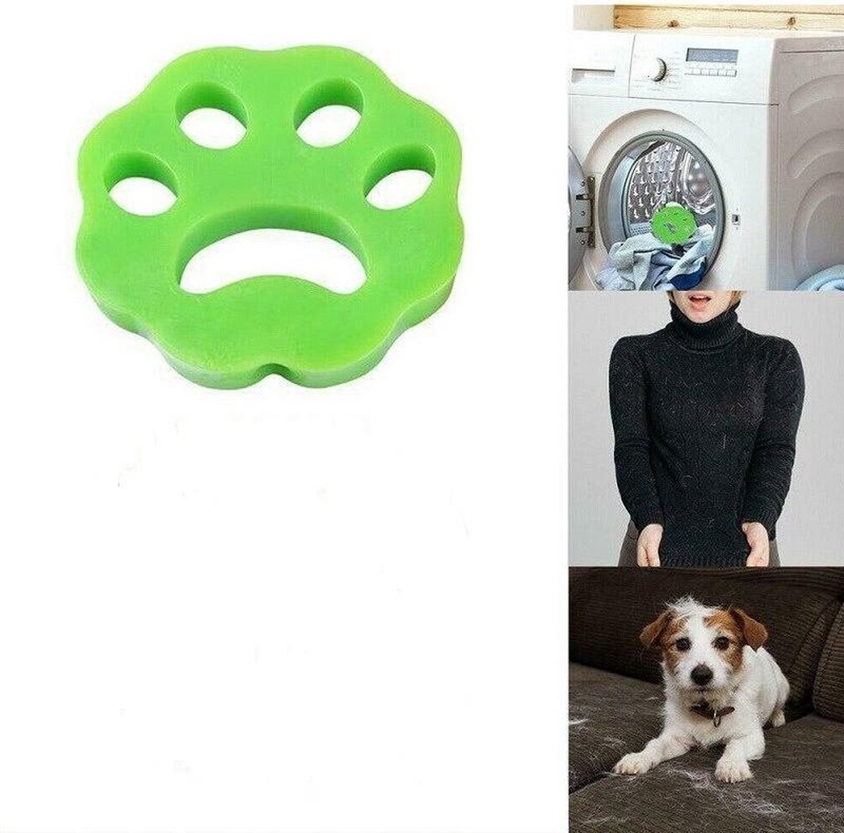Dierenhaar verwijderraar - wasmachine - pluizenpootje - honden haren - katten haren - kleding schoonmaken - meubels - ontharen