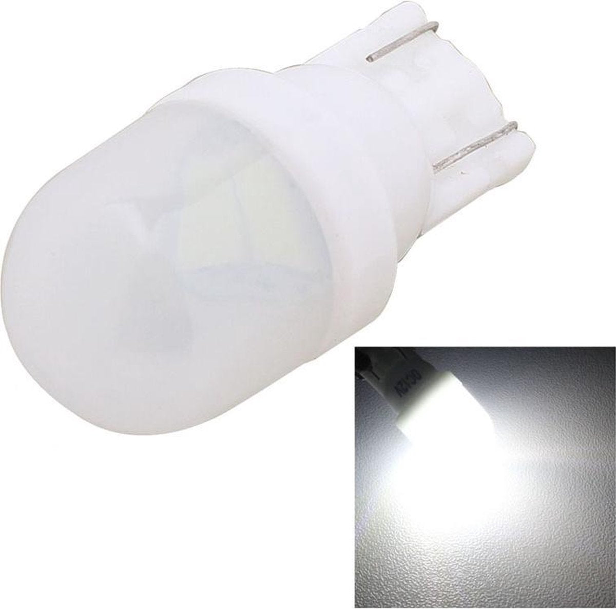 2 STKS T10 1W 80LM Keramiek 2 LED SMD 5630 Wit licht Auto-inklaring Verlichting Lamp