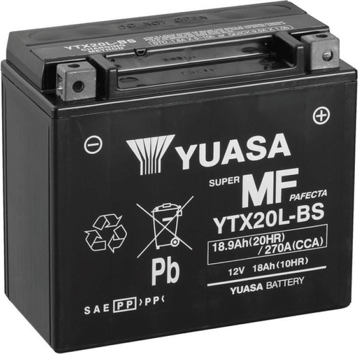 Yuasa Ytx20L-Bs Accu Agm 12V 18Ah 175X87X155X155