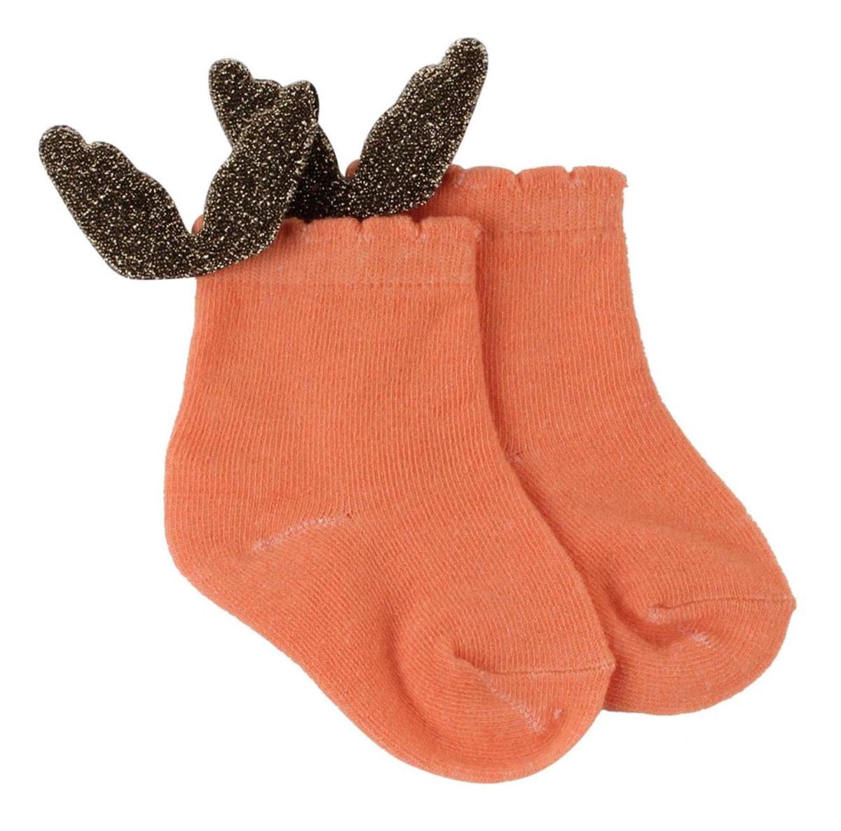 Hiden | Baby Engelenvleugel Sokken - Katoenen sokken - Baby sokken - Kleding - 12-36 maanden | Oranje