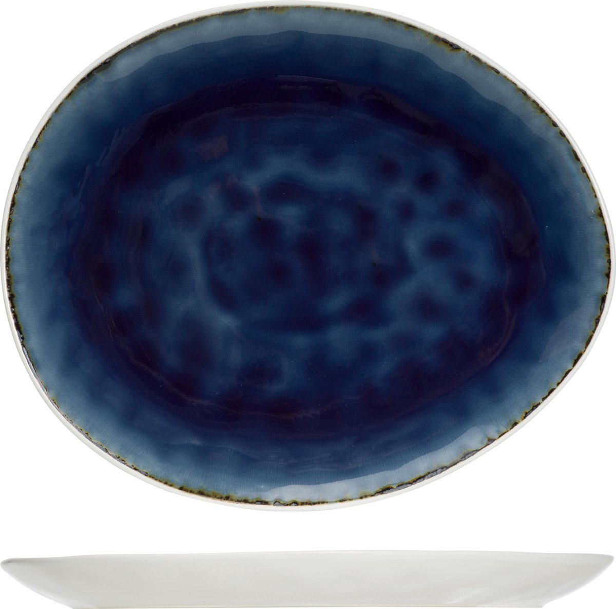 Cosy&Trendy Spirit Bord - Ovaal - 15x11 cm - Blue - 6 stuks