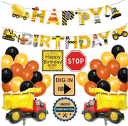 Feestopstelling - Feest Set - Verjaardagsfeest - Versiering Set - Viering - Happy Birthday - Party Set - Set Up - Servies - Mes Vork - Bordje - Banier - Speelgoed - Cadeautasje - Rietje - Versieren - Decoration - Engineering Thema - Engineering Theme