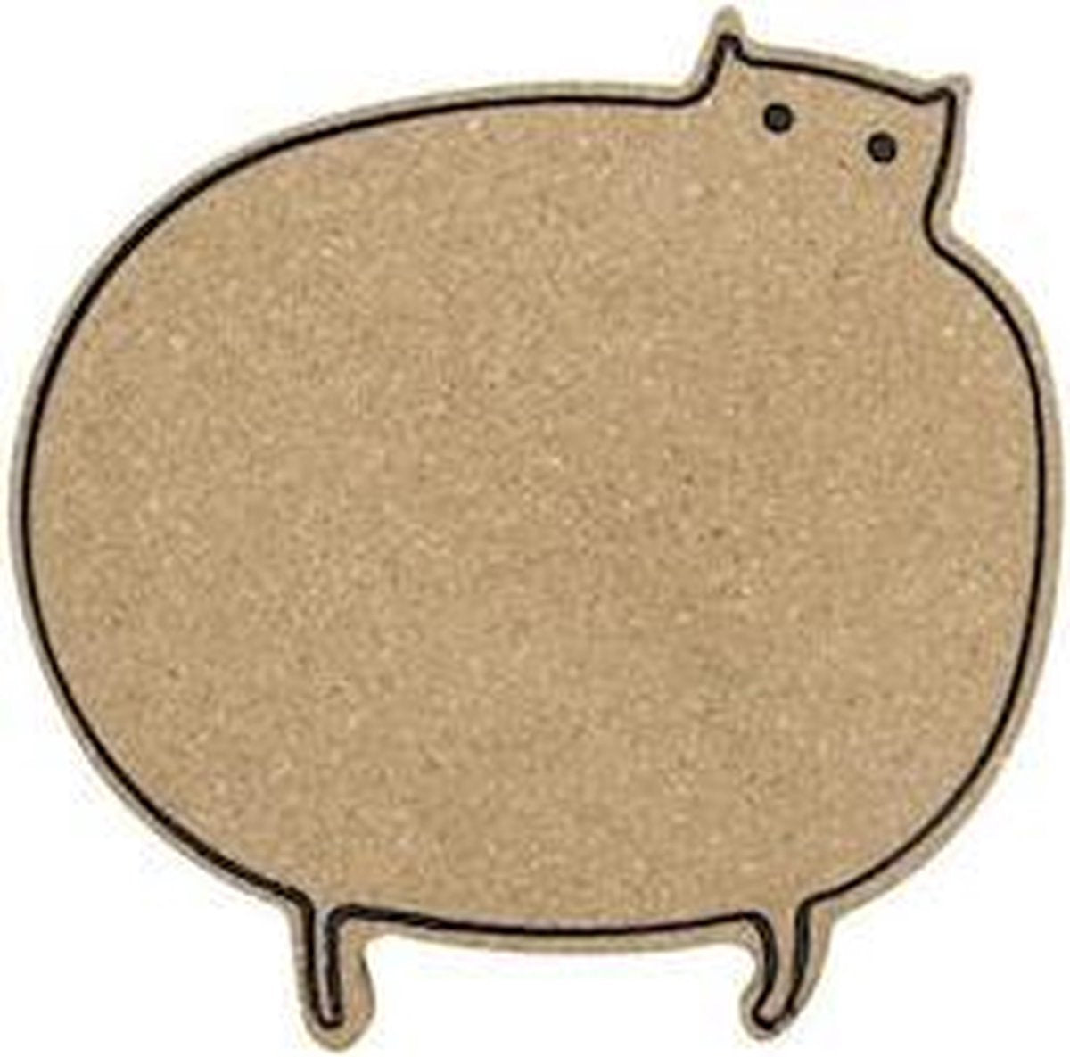 Point-Virgule - Panonderzetter Kurk Kat - 15X14.7X0.7cm