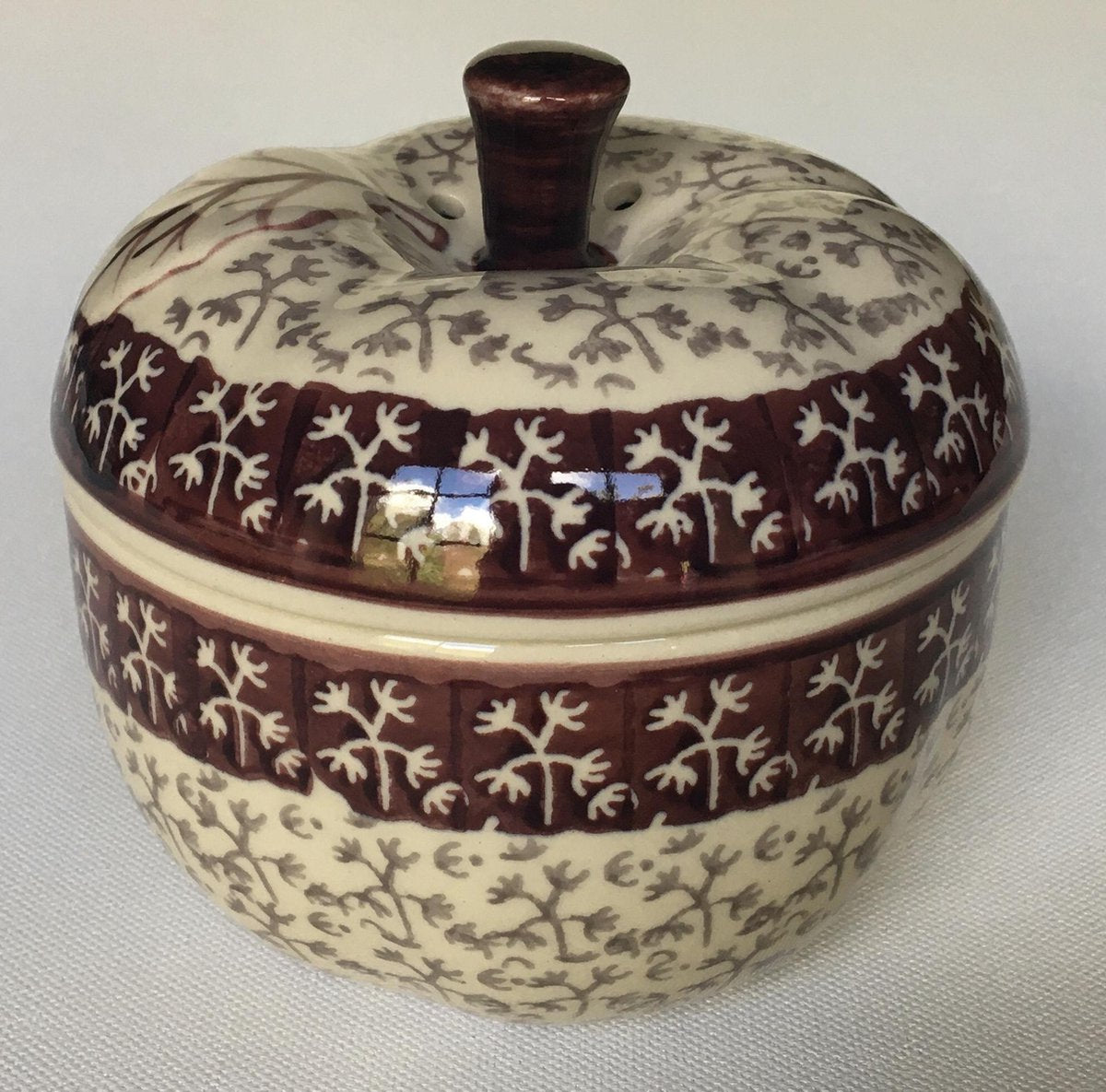 Bunzlau keramiek appelpot oud roze