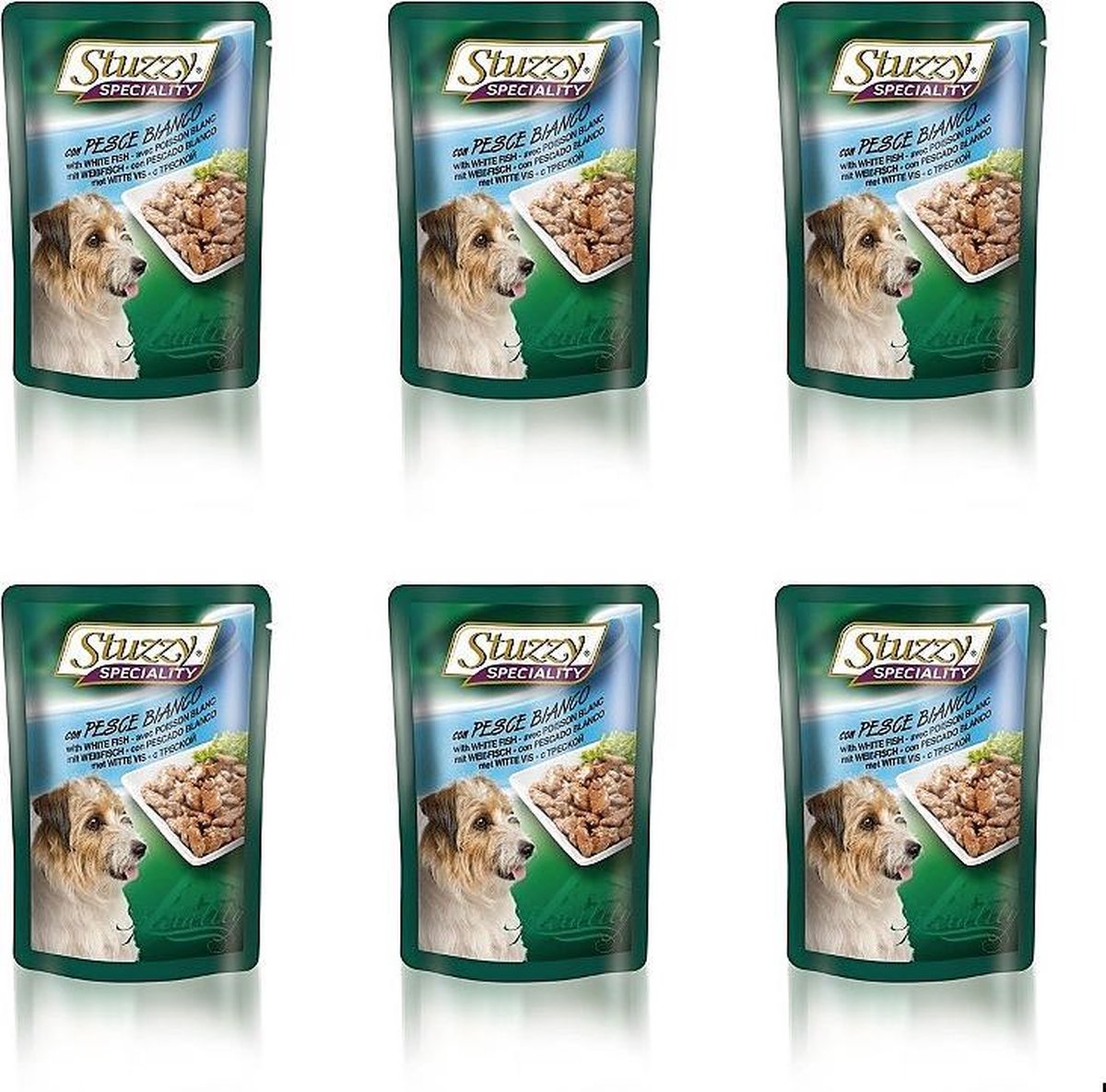 Hondenvoer -  Natvoer voor honden - Stuzzy Dog 100gr - WITVIS - 6 zakjes