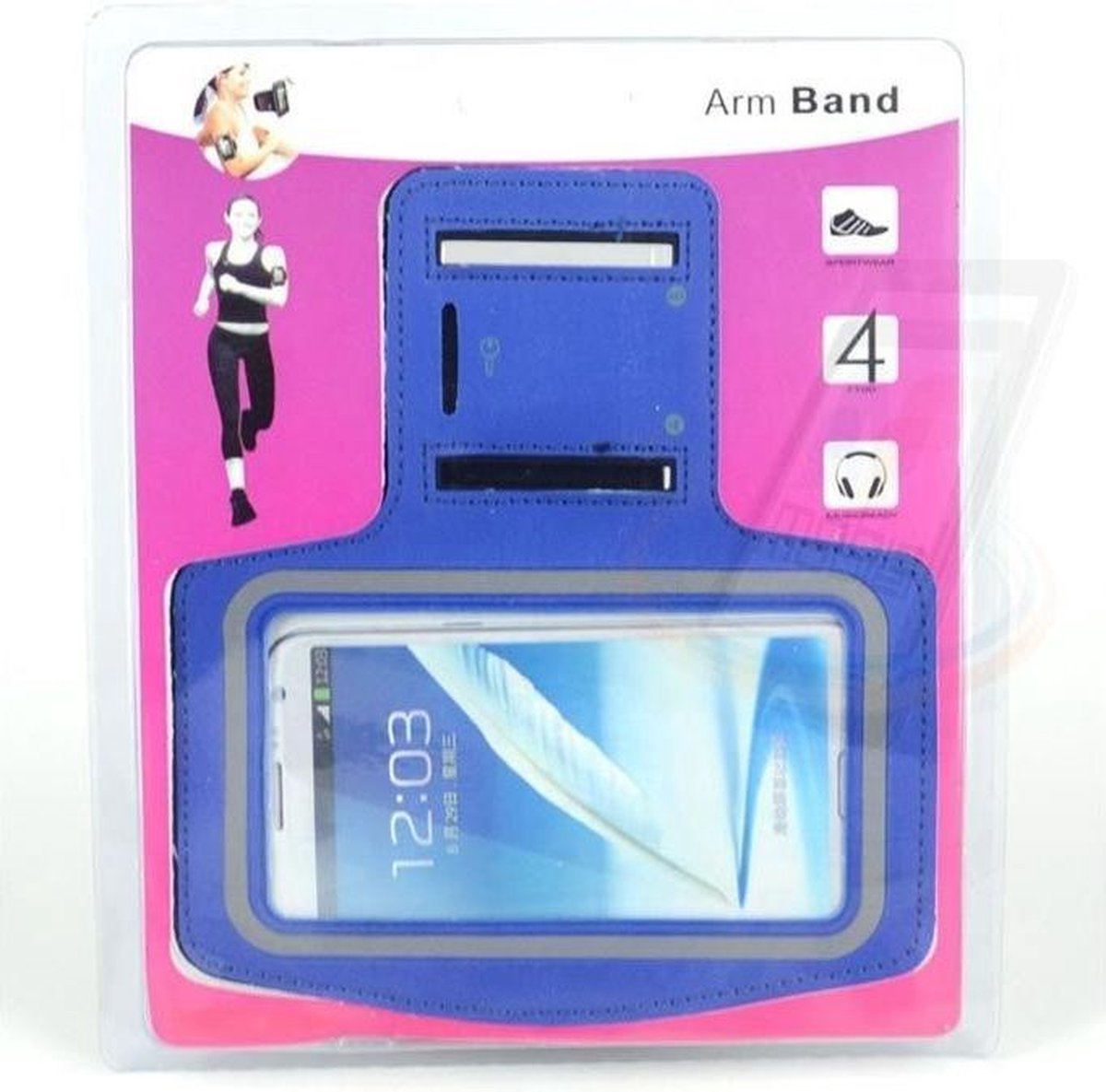 Samsung Galaxy Note 3 - N9000 - Sportief Armband - Donker blauw