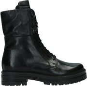 Mjus - Dames Veterschoenen Hoog - Zwart - Maat 39