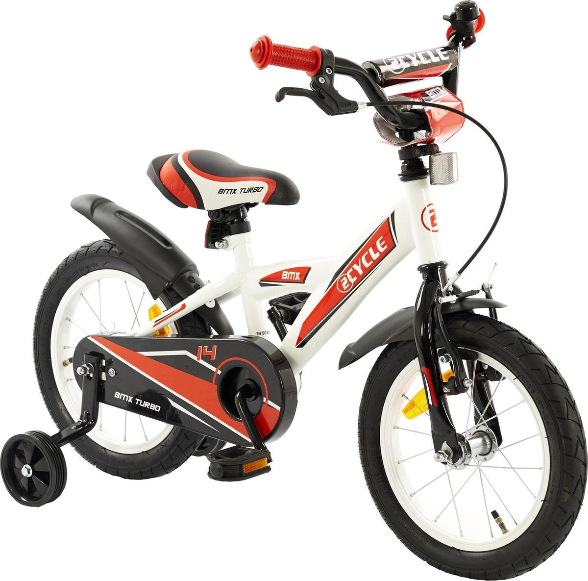 2Cycle BMX Kinderfiets - 14 inch - Rood-Wit - Jongensfiets