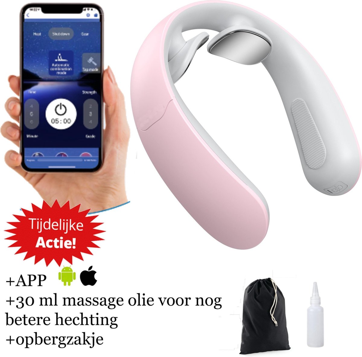 KarQLife - Nekmassage Apparaat- Roze