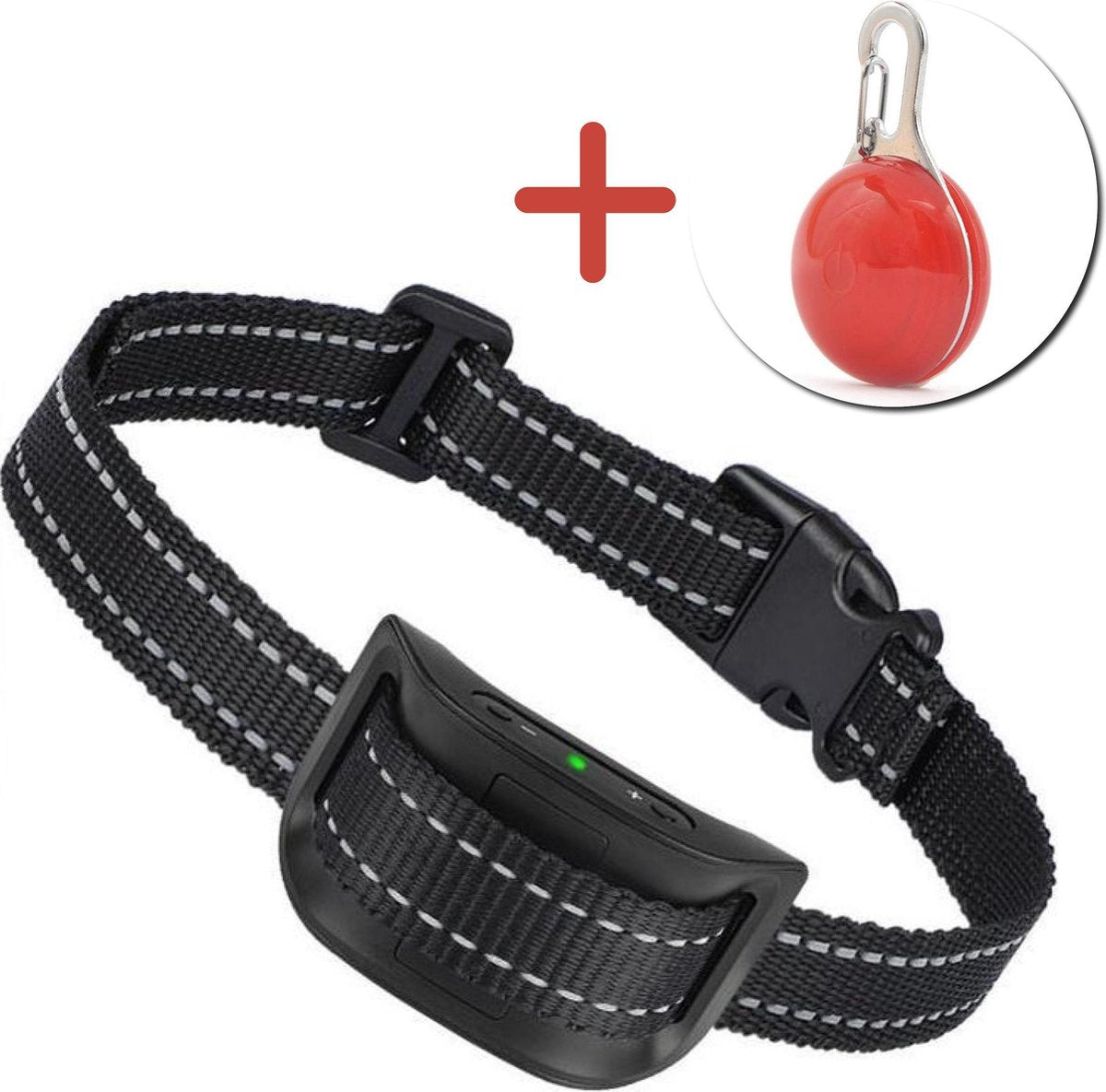 Anti Blaf Band voor Honden - Diervriendelijk - Zonder Schok - Waterbestendig - Vibratie én Geluid - Opvoedingshalsband - Anti Blaf Halsband - Inclusief veiligheidslampje en batterij