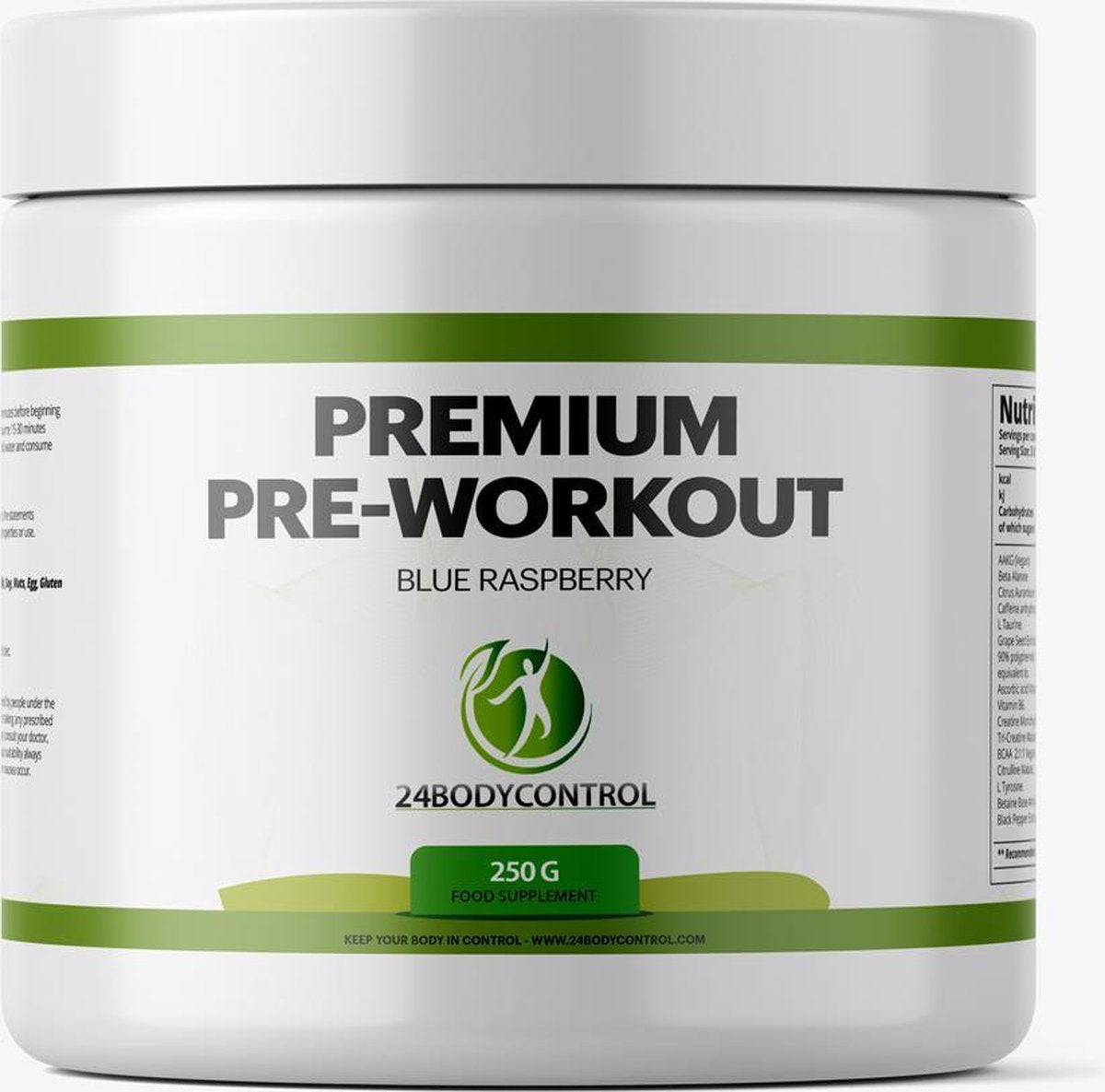 24Bodycontrol Pre Workout - Blue Rasberry - Voedingssupplement