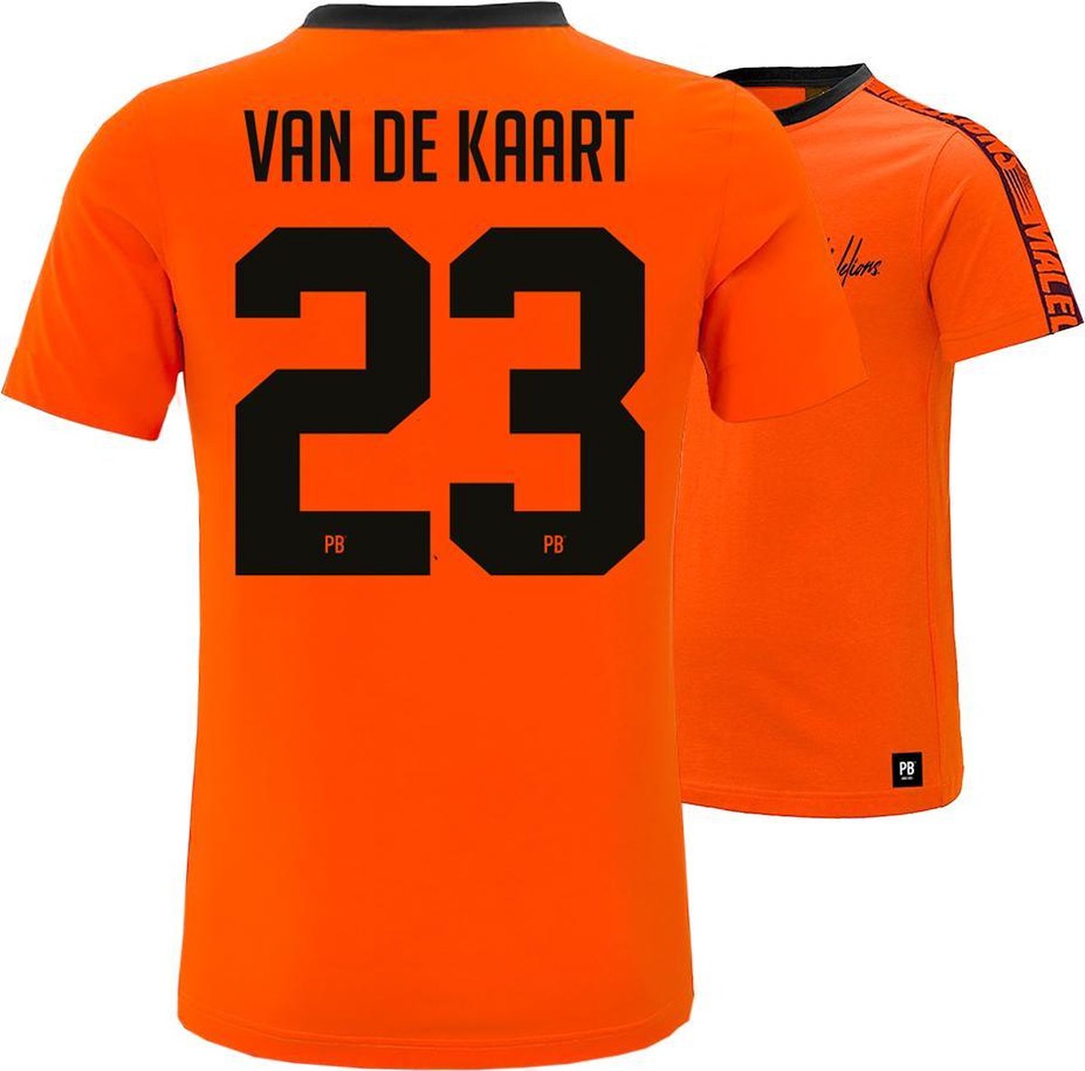 PB x Malelions - 23. Van de Kaart | Maat S | Oranje T-shirt | EK voetbal 2021 | Heren en dames