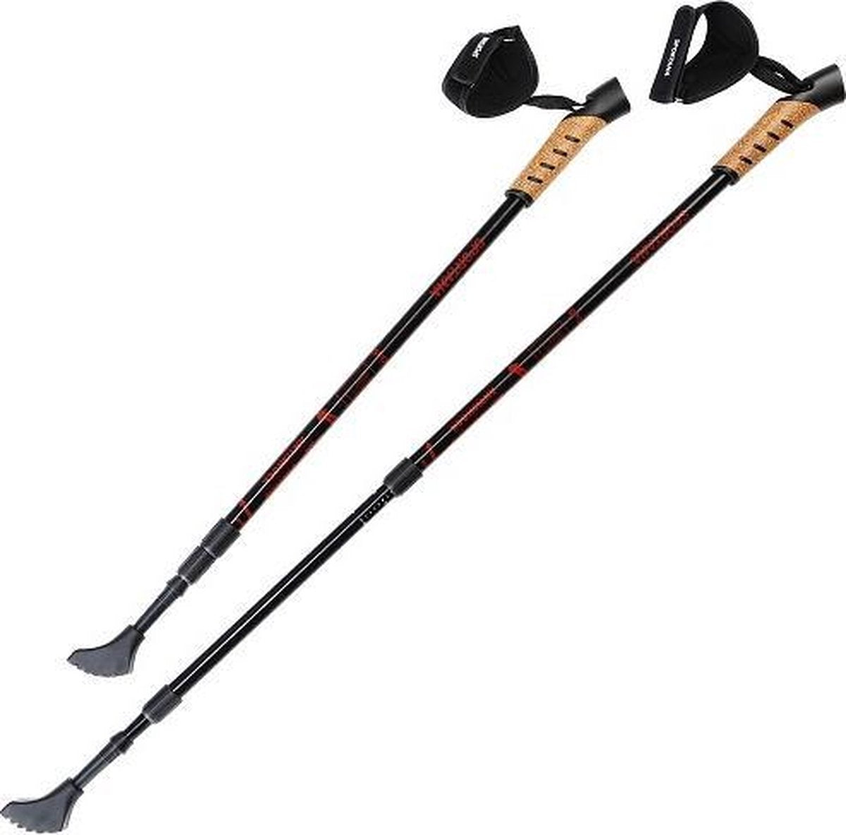 Deuba Sportana Nordic Walking stokken - rood