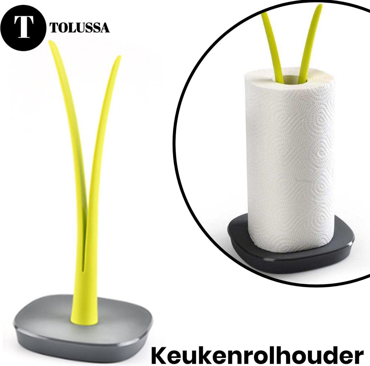 Tolussa keukenrolhouder - keukenrolhouder staand - rollenhouder - keukenpapier houder