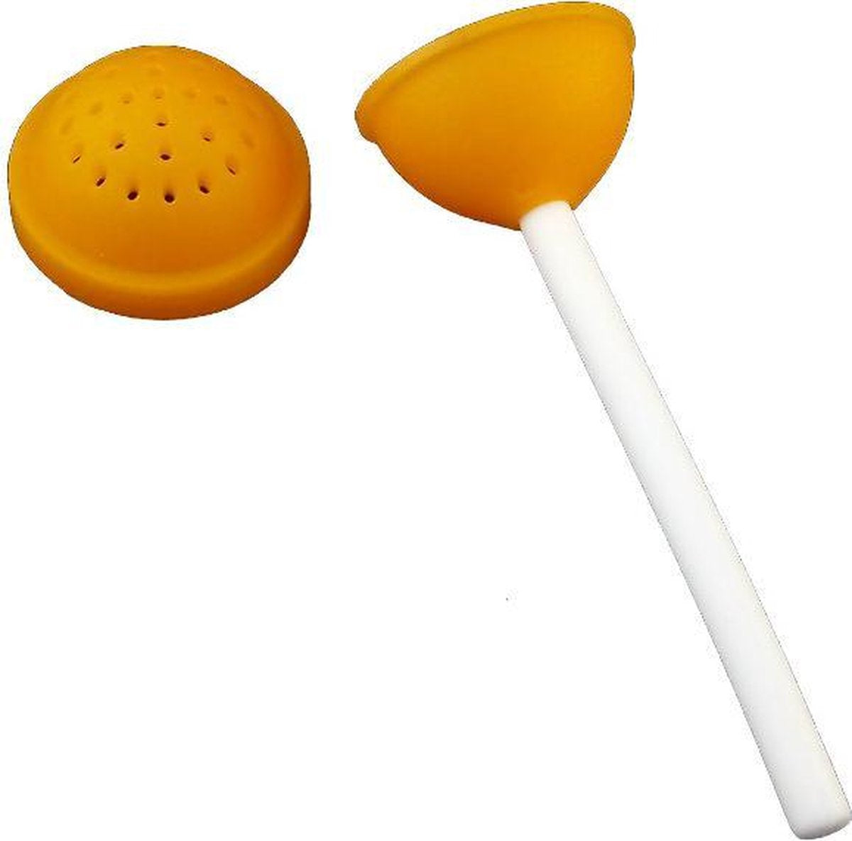 Theezeef Lolly voor losse thee- oranje - theefilter / thee-ei