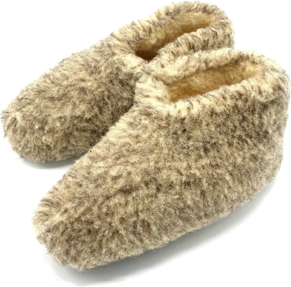 wollen sloffen 100% wol pantoffels -grijs laag model- maat 43