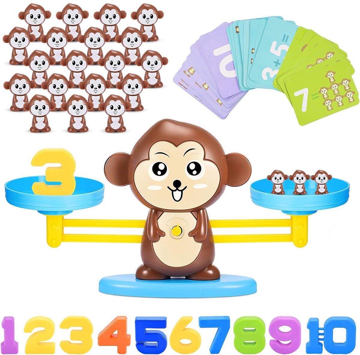 Educatief Speelgoed – Leerzaam voor kinderen – balans aapjes om te spelen en rekenen (Balance Monkey game) – speelgoed voor jonge kinderen