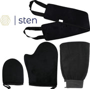 STEN | Zelfbruiner handschoen | Zelfbruiner rug | Zelfbruiner set | Foam handschoen | Scrub handschoen