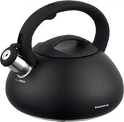 Klausberg 7368 - Fluitketel Inductie Gas Waterkoker 2.8 L ‘’ Amethyst ‘’ Zwart Mat