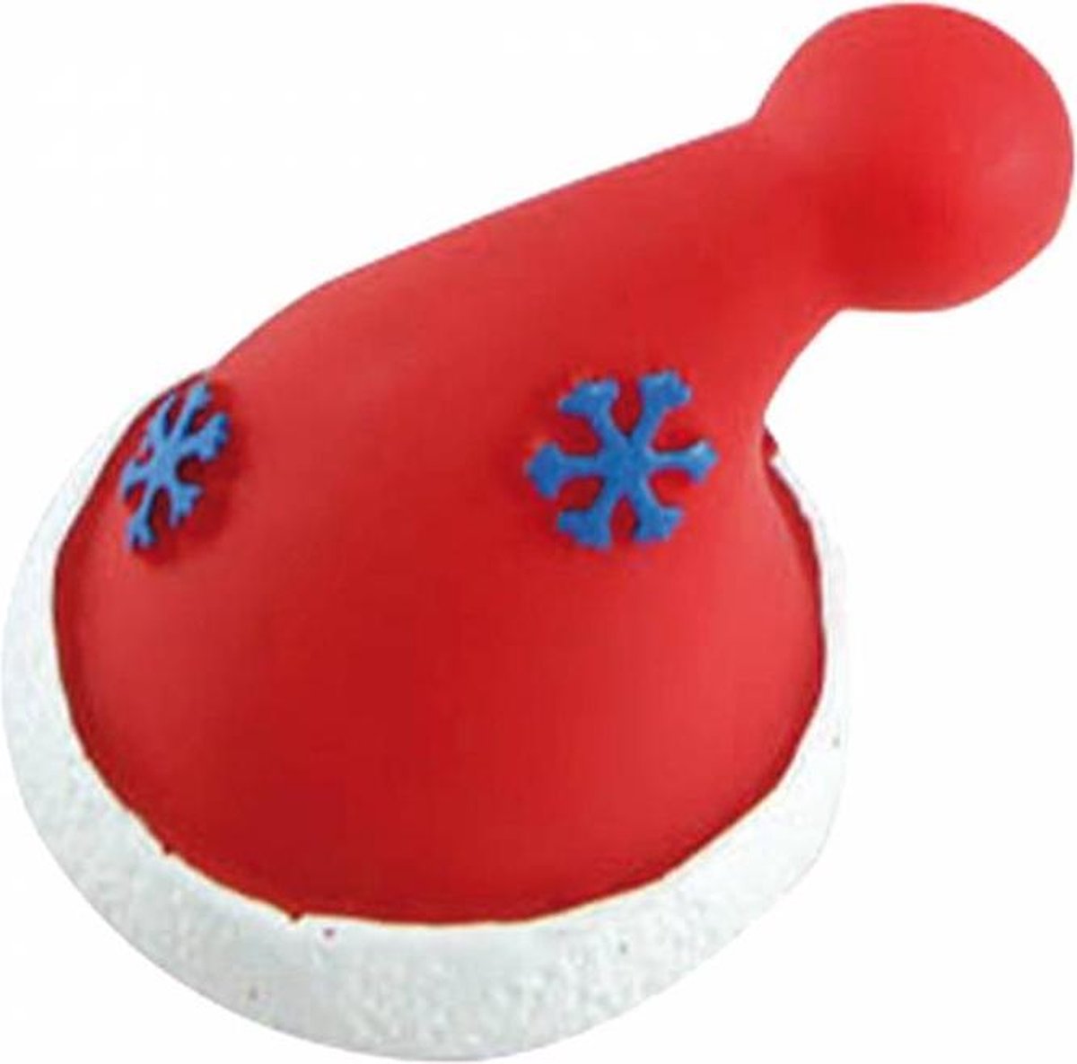 Duvo Vinyl Kerstmuts - Hondenspeelgoed - Rood/Wit