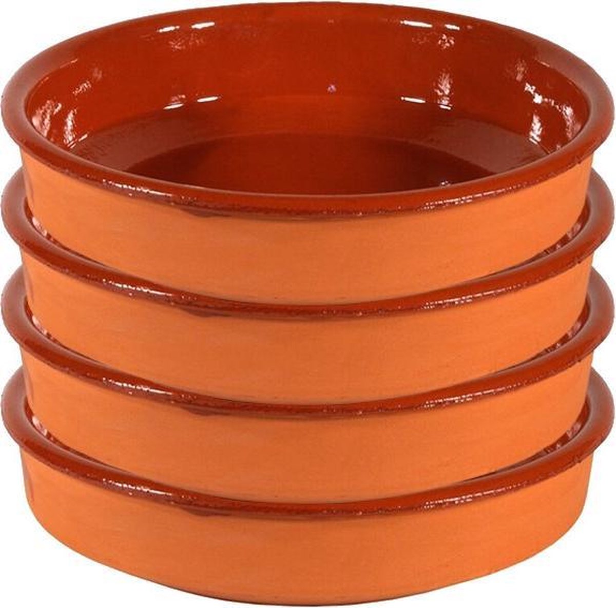 24x Tapas schaaltjes bruin/ terracotta 14 cm - Tapas ovenschaaltjes/serveerschaaltjes