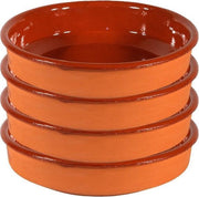 24x Tapas schaaltjes bruin/ terracotta 14 cm - Tapas ovenschaaltjes/serveerschaaltjes