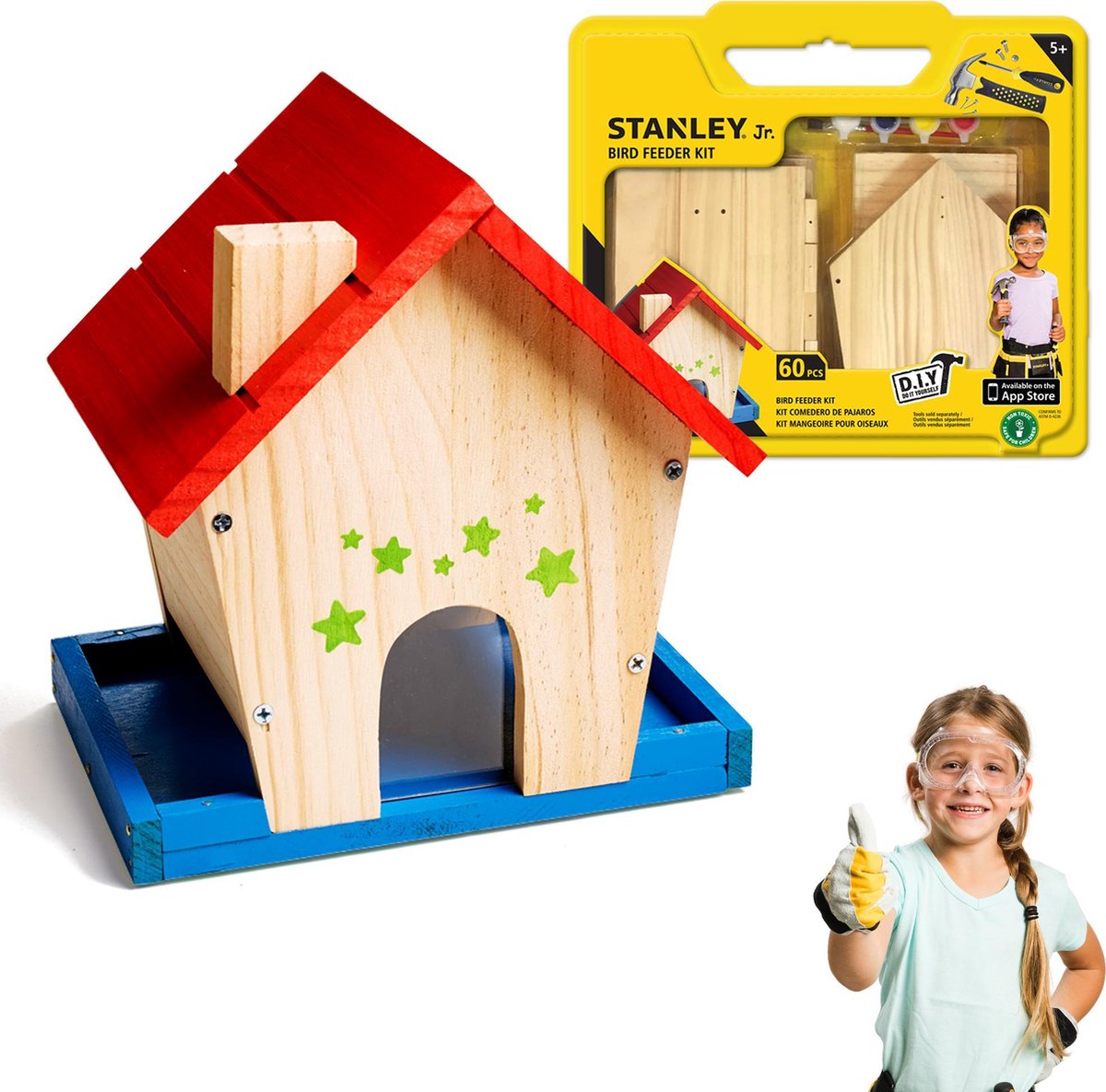 Stanley Jr. Vogelhuis Bouwpakket Met Voederbakje - 5 jaar