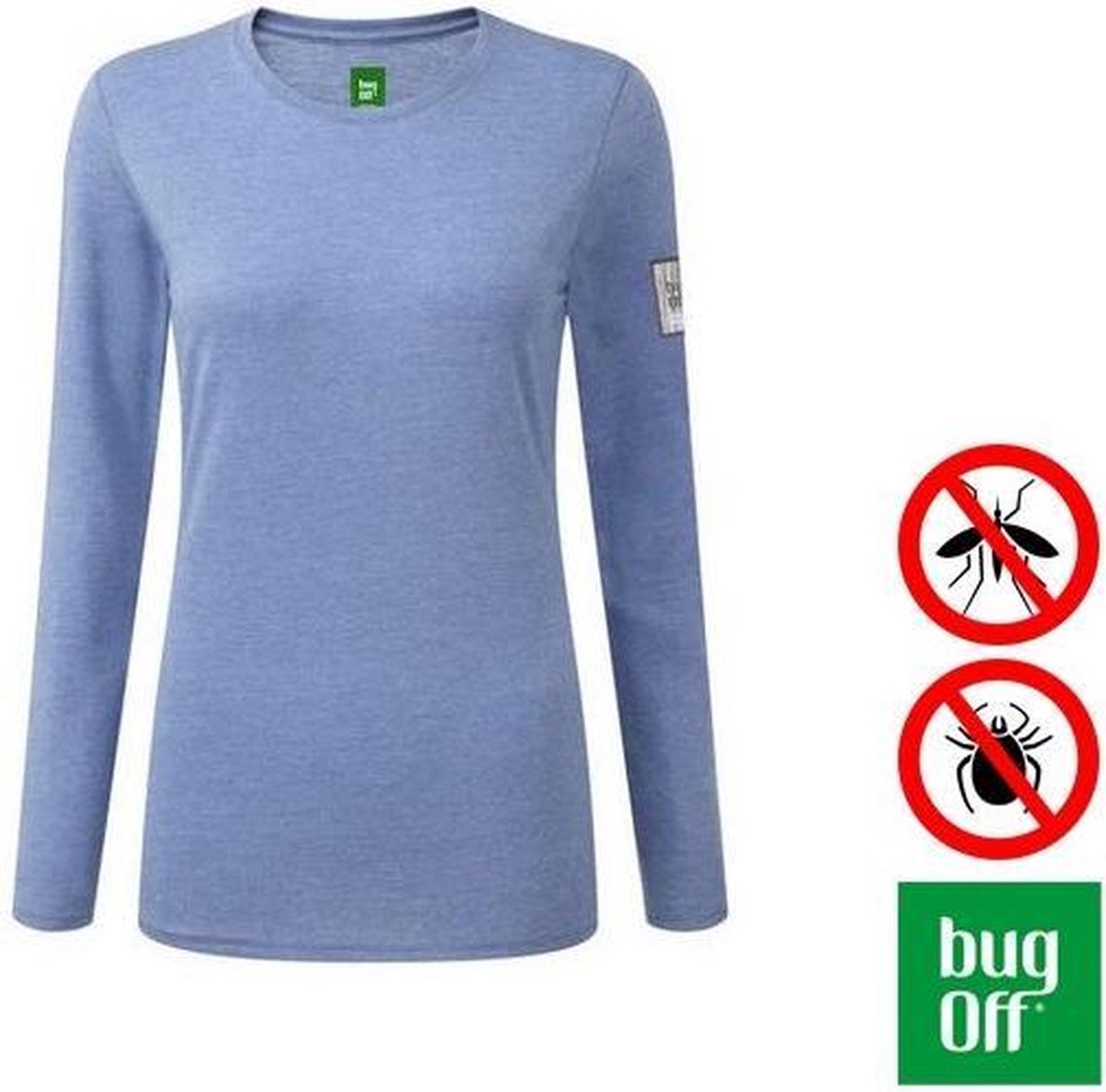 BugOff - insectwerende dames T-Shirt blauw