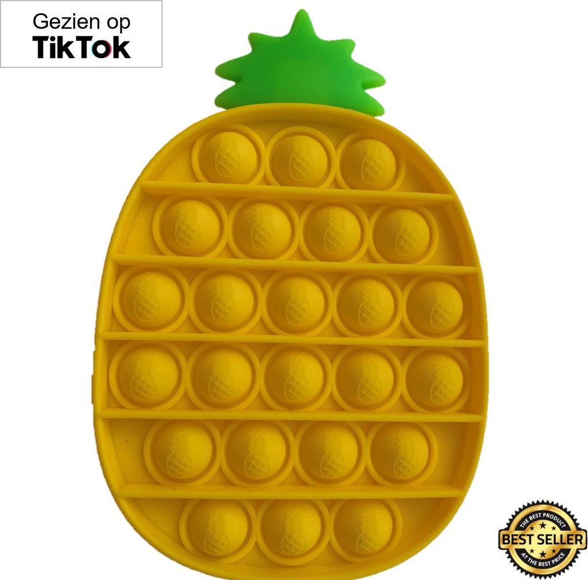 Fidget toys - Pop it fidget toy - Fidget speelgoed - pop it ananas - pop it geel - tiktok - stress verlagend speelgoed
