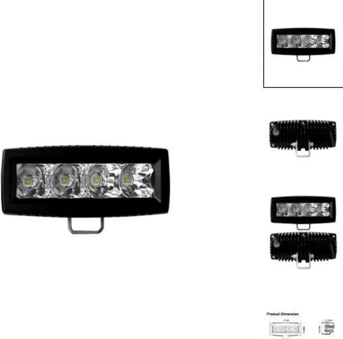 AngryMoose SINGLE 5   4'' spot - LED lampen - verstraler - zwart - 9-32 volt
