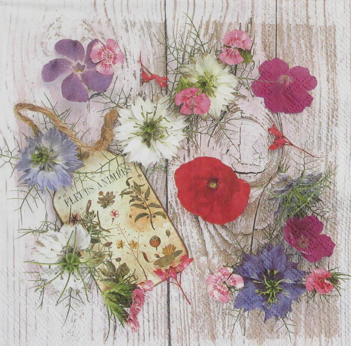 Servetten Summer Flowers 33 x 33 cm